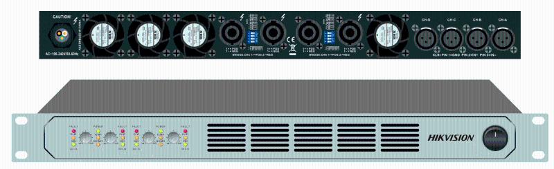 DS-QAPAR50-4 — Professional Amplifier 500W 4-Zone